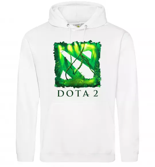 Мужская толстовка (худи) Dota 2 green Белый фото