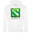 Женская толстовка (худи) Dota 2 green Белый фото