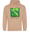 Женская толстовка (худи) Dota 2 green Песочный фото