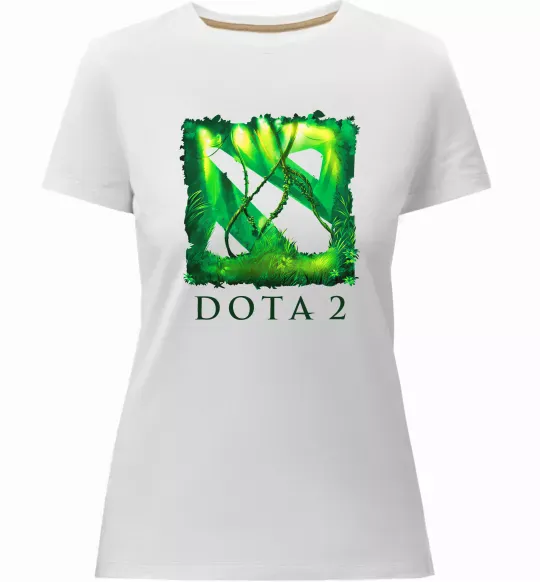 Жіноча преміум футболка Dota 2 green Білий фото