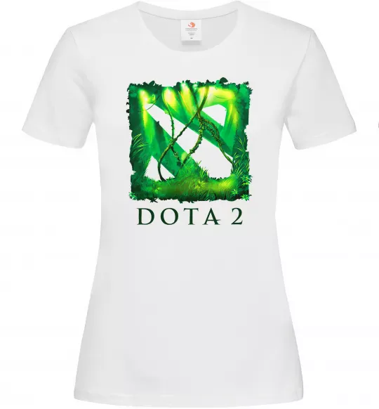 Женская футболка Dota 2 green Белый фото