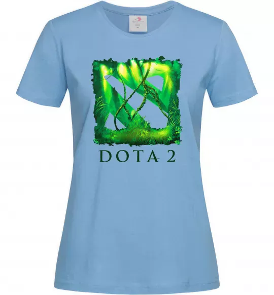 Женская футболка Dota 2 green Голубой фото