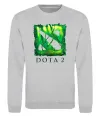 Свитшот Dota 2 green Серый меланж фото