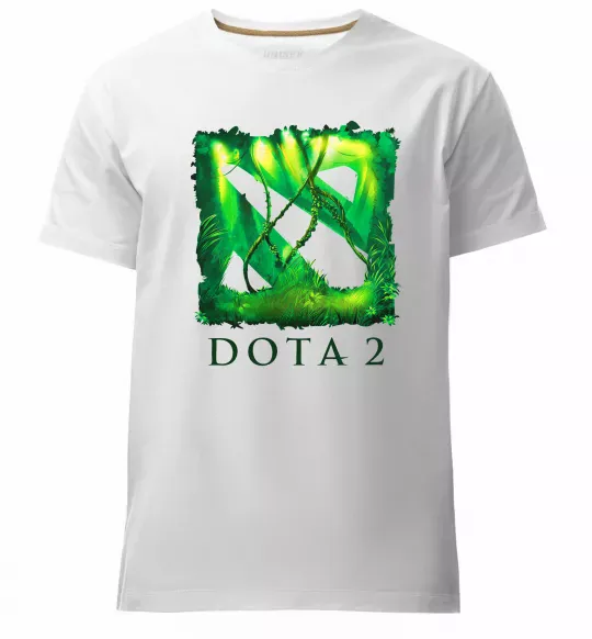 Чоловіча преміум футболка Dota 2 green Білий фото