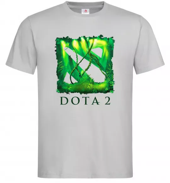 Мужская футболка Dota 2 green Серый фото