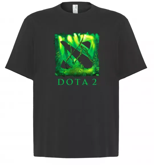 Футболка Оверсайз Dota 2 green Чорний фото