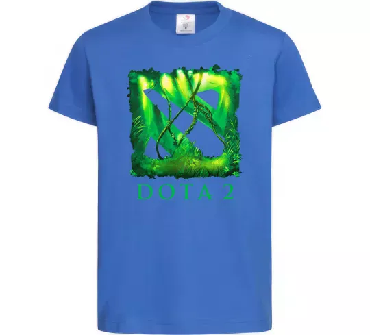Детская футболка Dota 2 green Ярко-синий фото