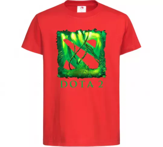 Детская футболка Dota 2 green Красный фото