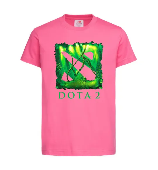 Детская футболка Dota 2 green Ярко-розовый фото