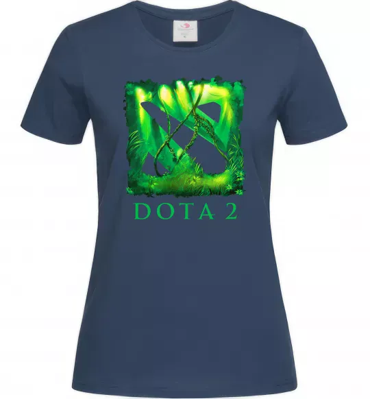 Женская футболка Dota 2 green Темно-синий фото