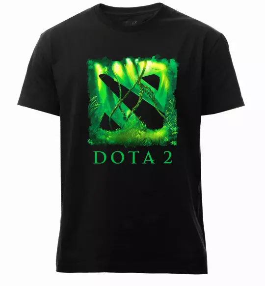 Чоловіча преміум футболка Dota 2 green Чорний фото