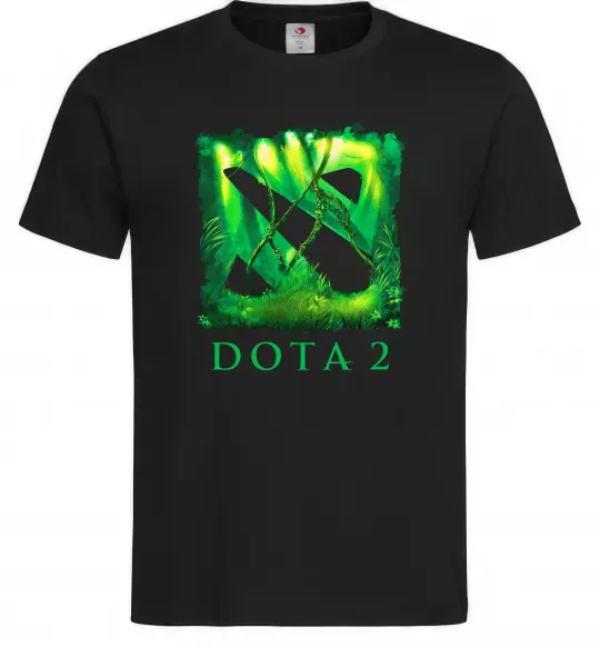 Мужская футболка Dota 2 green Черный фото