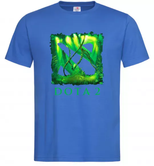 Мужская футболка Dota 2 green Ярко-синий фото