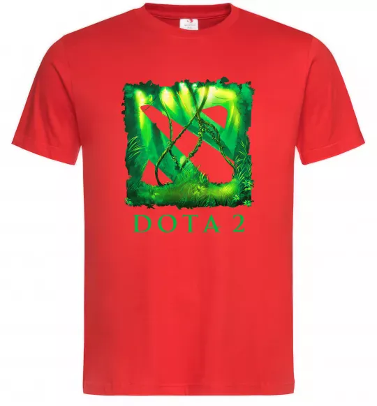 Мужская футболка Dota 2 green Красный фото