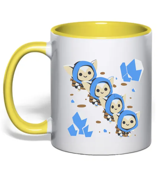 Чашка з кольоровою ручкою Dota 2 Meepo Лимонний фото