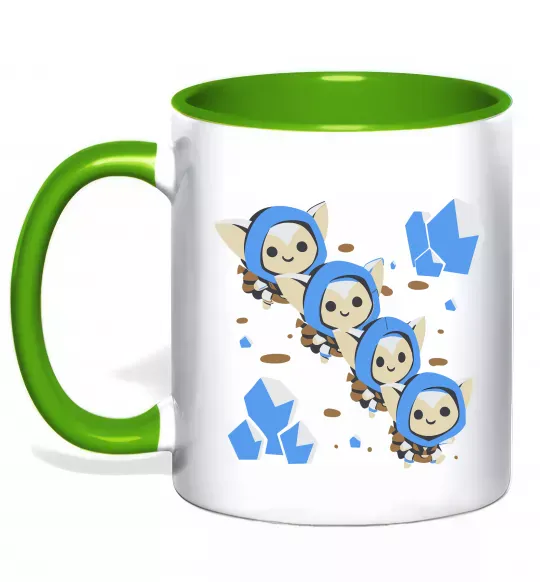 Чашка з кольоровою ручкою Dota 2 Meepo Зелений фото