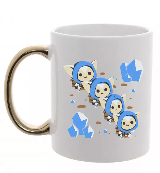 Чашка з кольоровою ручкою Dota 2 Meepo Золото фото