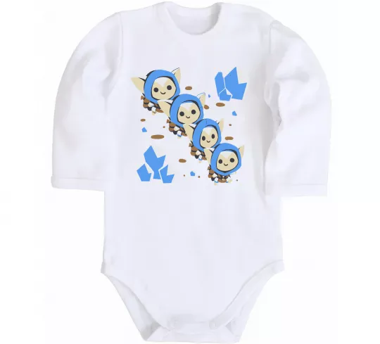 Дитячий бодік Dota 2 Meepo Білий фото