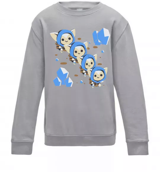 Детский Свитшот Dota 2 Meepo Серый меланж фото
