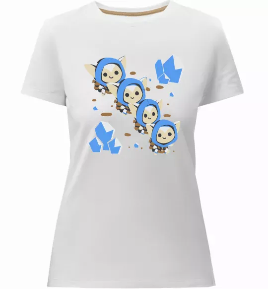 Жіноча преміум футболка Dota 2 Meepo Білий фото