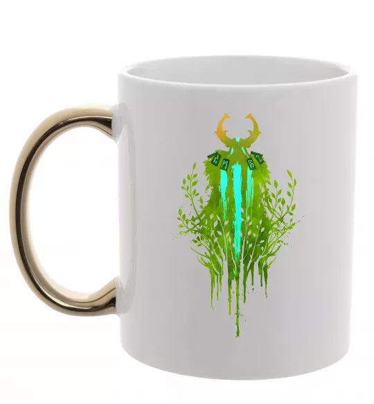 Чашка с цветной ручкой Dota 2 Nature`s prophet Золото фото