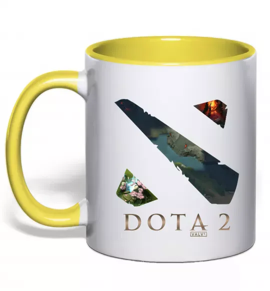 Чашка с цветной ручкой Dota Valve Солнечно желтый фото