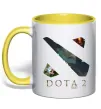 Чашка с цветной ручкой Dota Valve Солнечно желтый фото