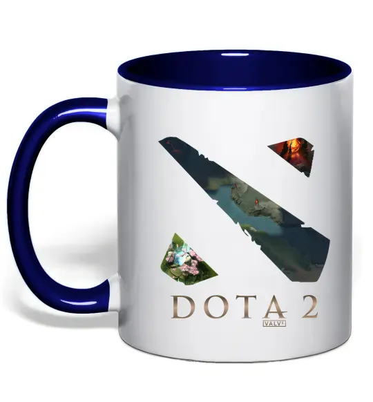 Чашка с цветной ручкой Dota Valve Глубокий темно-синий фото