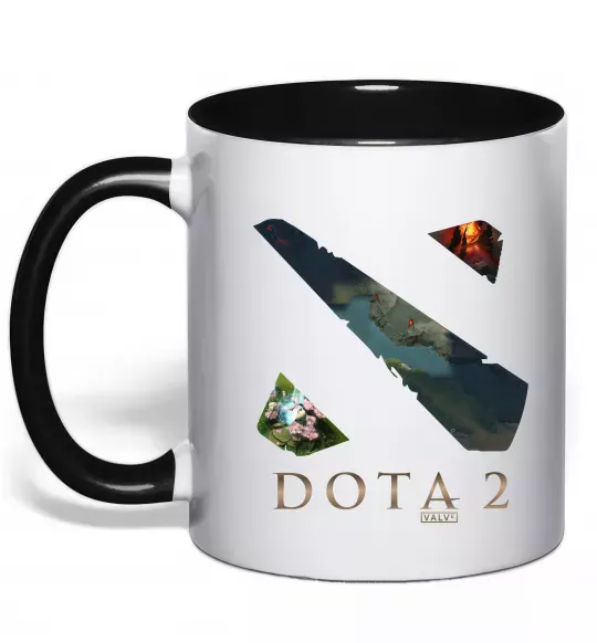 Чашка с цветной ручкой Dota Valve Черный фото
