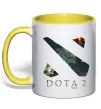 Чашка з кольоровою ручкою Dota Valve Лимонний фото