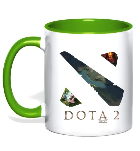 Чашка з кольоровою ручкою Dota Valve Лаймовий фото
