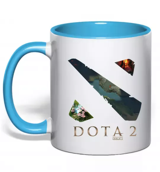 Чашка с цветной ручкой Dota Valve Голубой фото