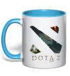 Чашка с цветной ручкой Dota Valve Голубой фото