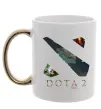 Чашка с цветной ручкой Dota Valve Золото фото