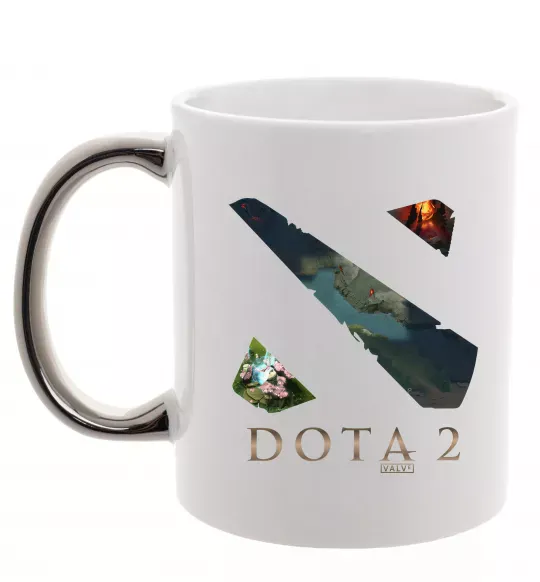 Чашка с цветной ручкой Dota Valve Серебро фото