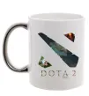 Чашка с цветной ручкой Dota Valve Серебро фото