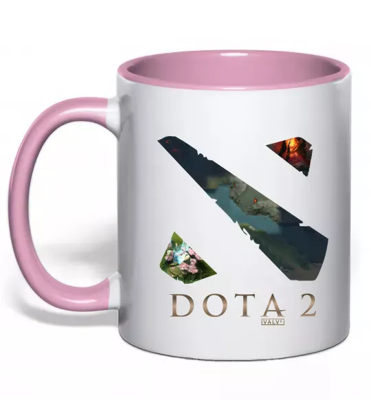 Чашка с цветной ручкой Dota Valve Нежно розовый фото