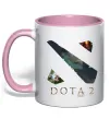 Чашка с цветной ручкой Dota Valve Нежно розовый фото
