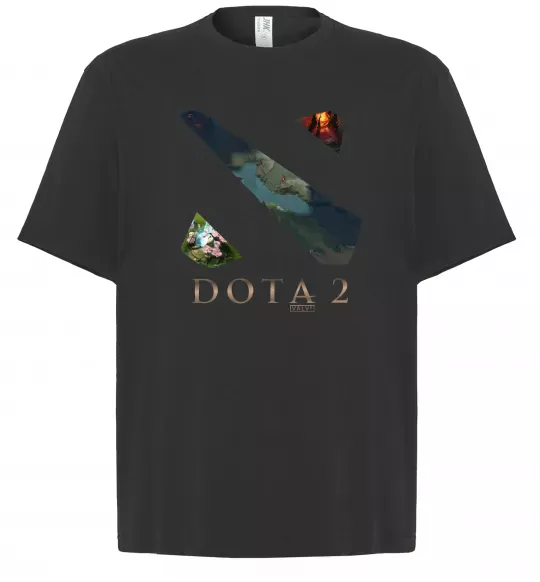 Футболка Оверсайз Dota Valve Чорний фото