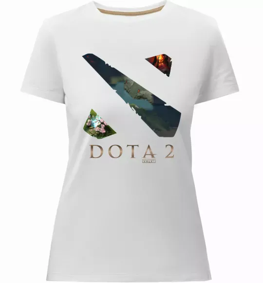 Женская премиум футболка Dota Valve Белый фото