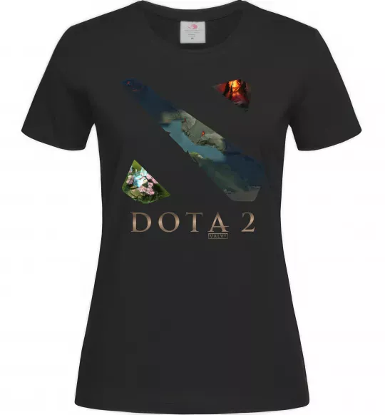 Женская футболка Dota Valve Черный фото