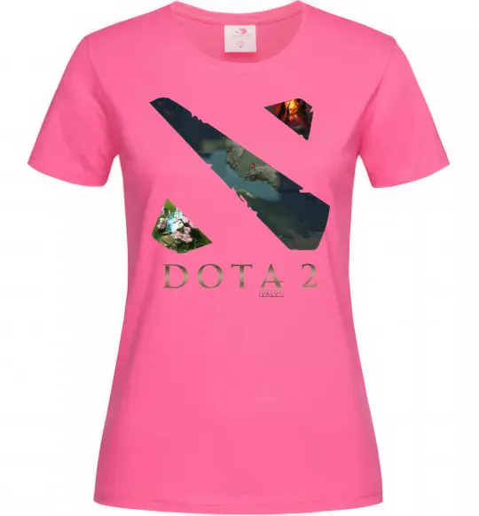 Женская футболка Dota Valve Ярко-розовый фото