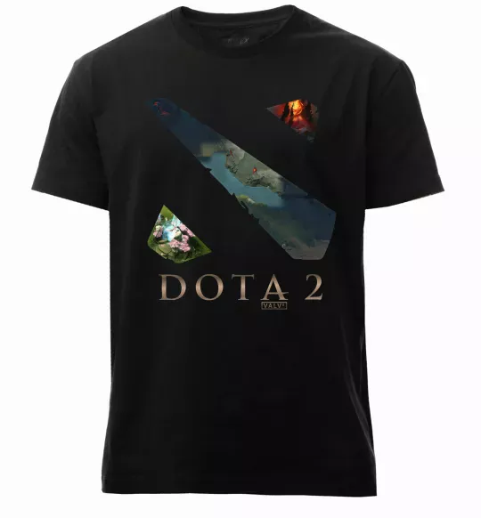 Чоловіча преміум футболка Dota Valve Чорний фото