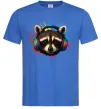 Чоловіча футболка Єнот в навушниках Яскраво-синій фото
