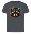 Чоловіча футболка Єнот в навушниках Графіт фото
