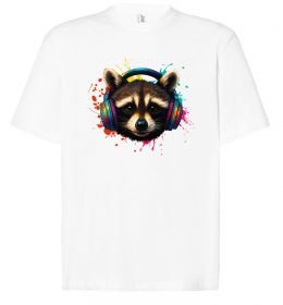 Футболка Оверсайз Єнот в навушниках