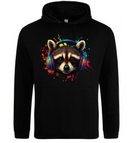 Мужская толстовка (худи) Єнот в навушниках