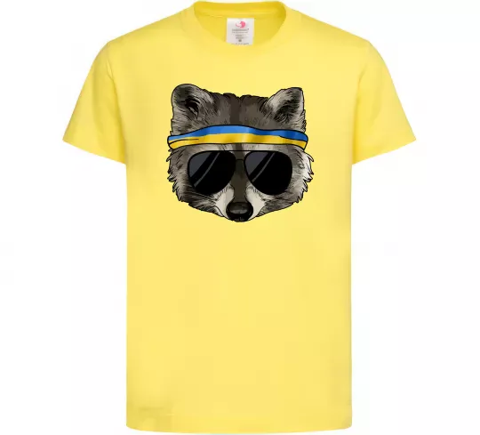 Детская футболка Єнот в окулярах з прапором Лимонный фото