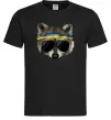 Мужская футболка Єнот в окулярах з прапором Черный фото
