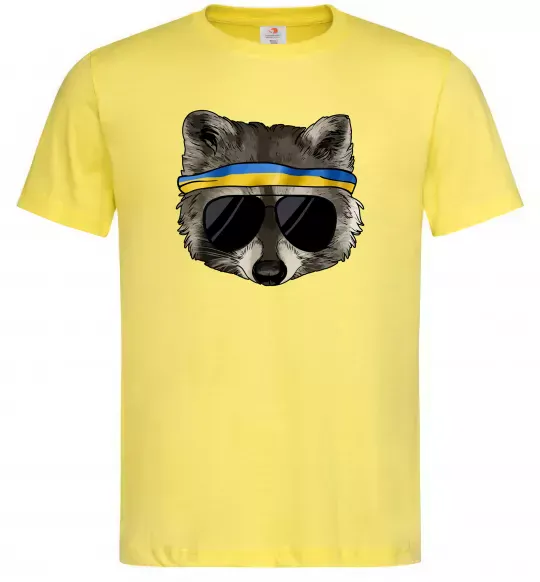 Мужская футболка Єнот в окулярах з прапором Лимонный фото